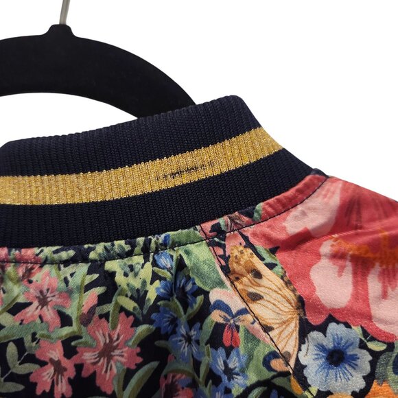 Angela McKay x H&M Floral Satin Girls Bomber Jacket Size US 18 - Picture 8 of 8